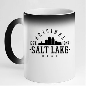 The Original Salt Lake City Utah 1847 11oz Black Color Changing Mug