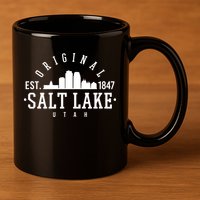 The Original Salt Lake City Utah 1847 11oz C Handle Ceramic Mug
