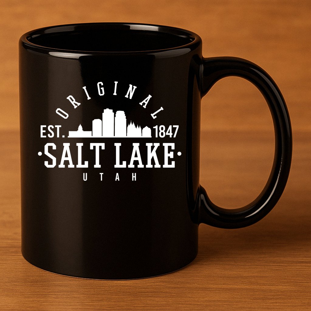 The Original Salt Lake City Utah 1847 11oz C Handle Ceramic Mug