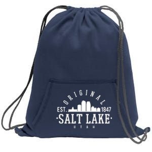 The Original Salt Lake City Utah 1847 Sweatshirt Cinch Pack Bag