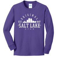 The Original Salt Lake City Utah 1847 Kids Long Sleeve Shirt