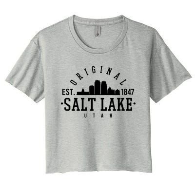 The Original Salt Lake City Utah 1847 Women's Crop Top Tee