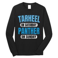 Tarheel on Saturday Panther on Sunday Fan Funny Vintage Long Sleeve Shirt