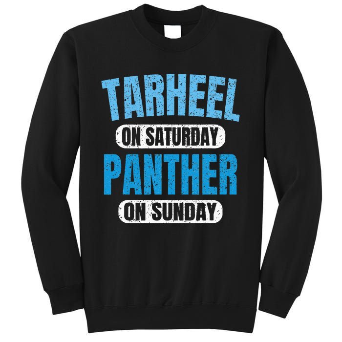 Tarheel on Saturday Panther on Sunday Fan Funny Vintage Sweatshirt