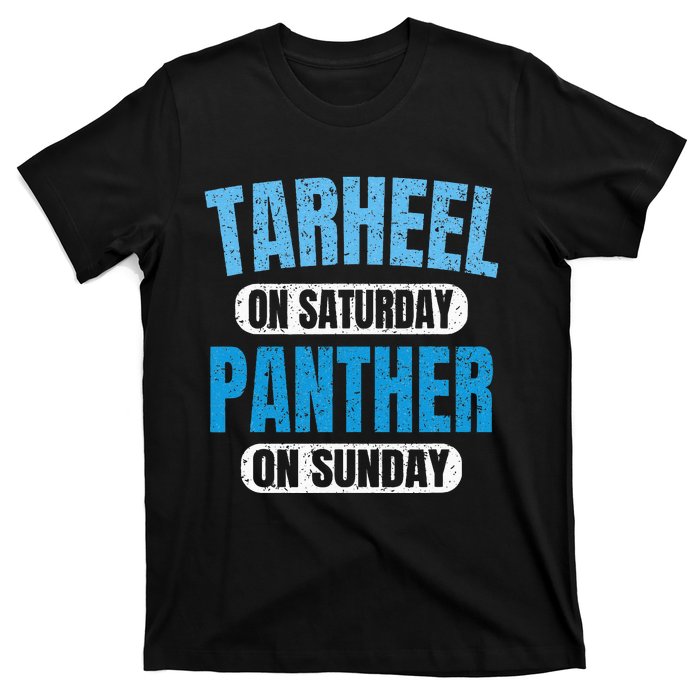 Tarheel on Saturday Panther on Sunday Fan Funny Vintage T-Shirt