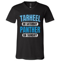 Tarheel on Saturday Panther on Sunday Fan Funny Vintage V-Neck T-Shirt