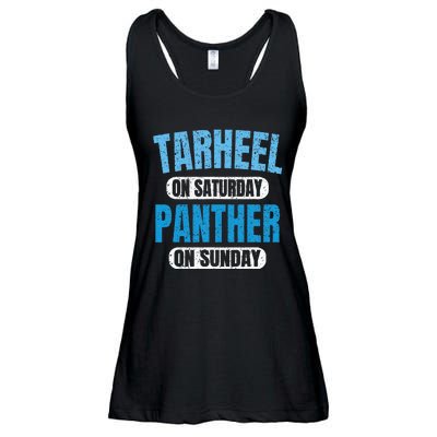 Tarheel on Saturday Panther on Sunday Fan Funny Vintage Ladies Essential Flowy Tank