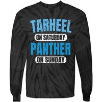 Tarheel on Saturday Panther on Sunday Fan Funny Vintage Tie-Dye Long Sleeve Shirt