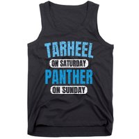 Tarheel on Saturday Panther on Sunday Fan Funny Vintage Tank Top