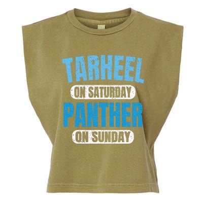 Tarheel on Saturday Panther on Sunday Fan Funny Vintage Garment-Dyed Women's Muscle Tee