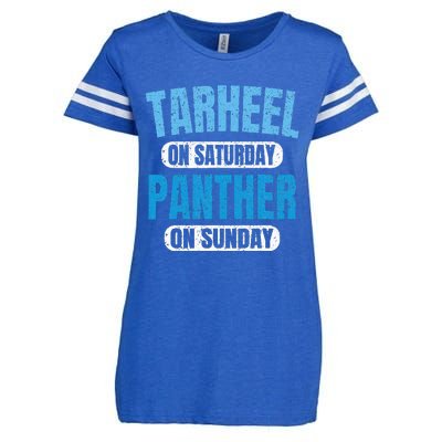 Tarheel on Saturday Panther on Sunday Fan Funny Vintage Enza Ladies Jersey Football T-Shirt