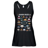 Types Of Sharks Faces Identification Birthday School Ladies Essential Flowy Tank