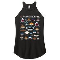 Types Of Sharks Faces Identification Birthday School Women's Perfect Tri Rocker Tank