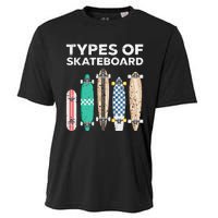 Types of skateboards skateboarding skating Cooling Performance Crew T-Shirt