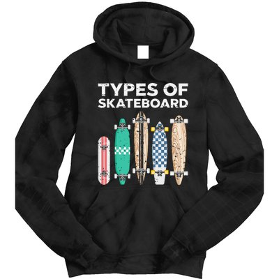 Types of skateboards skateboarding skating Tie Dye Hoodie