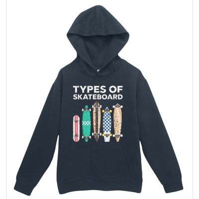 Types of skateboards skateboarding skating Urban Pullover Hoodie