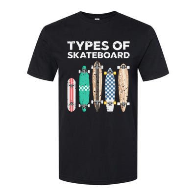 Types of skateboards skateboarding skating Softstyle CVC T-Shirt