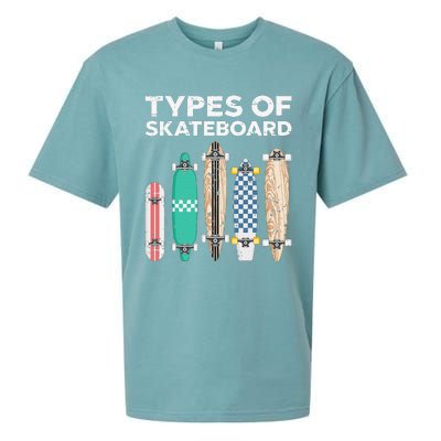 Types of skateboards skateboarding skating Sueded Cloud Jersey T-Shirt