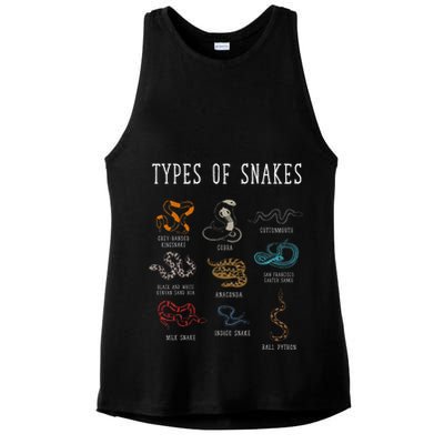 Types Of Snakes Educational Serpent 9 Different Snake Ladies PosiCharge Tri-Blend Wicking Tank