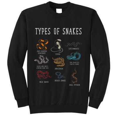 Types Of Snakes Educational Serpent 9 Different Snake Sweatshirt