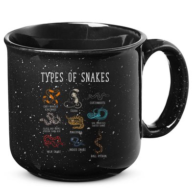 Types Of Snakes Educational Serpent 9 Different Snake 15oz Campfire Ceramic Mug