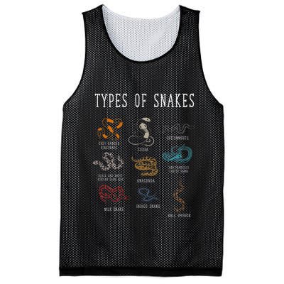 Types Of Snakes Educational Serpent 9 Different Snake Mesh Reversible Basketball Jersey Tank