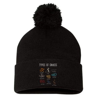 Types Of Snakes Educational Serpent 9 Different Snake Pom Pom 12in Knit Beanie