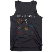 Types Of Snakes Educational Serpent 9 Different Snake Tank Top