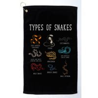 Types Of Snakes Educational Serpent 9 Different Snake Golf Towel