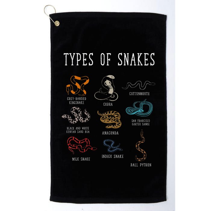Types Of Snakes Educational Serpent 9 Different Snake Golf Towel