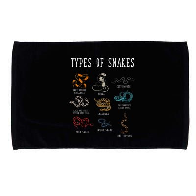 Types Of Snakes Educational Serpent 9 Different Snake Microfiber Hand Towel