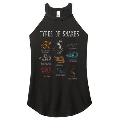 Types Of Snakes Educational Serpent 9 Different Snake Women's Perfect Tri Rocker Tank
