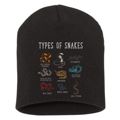 Types Of Snakes Educational Serpent 9 Different Snake Short Acrylic Beanie