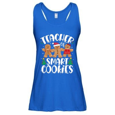 Teacher of Smart Cookies Gingerbread Christmas Teachers  Ladies Essential Flowy Tank