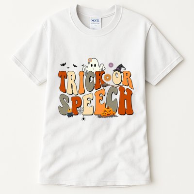 Trick Or Speech Speech Language Pathologist Halloween Tall T-Shirt