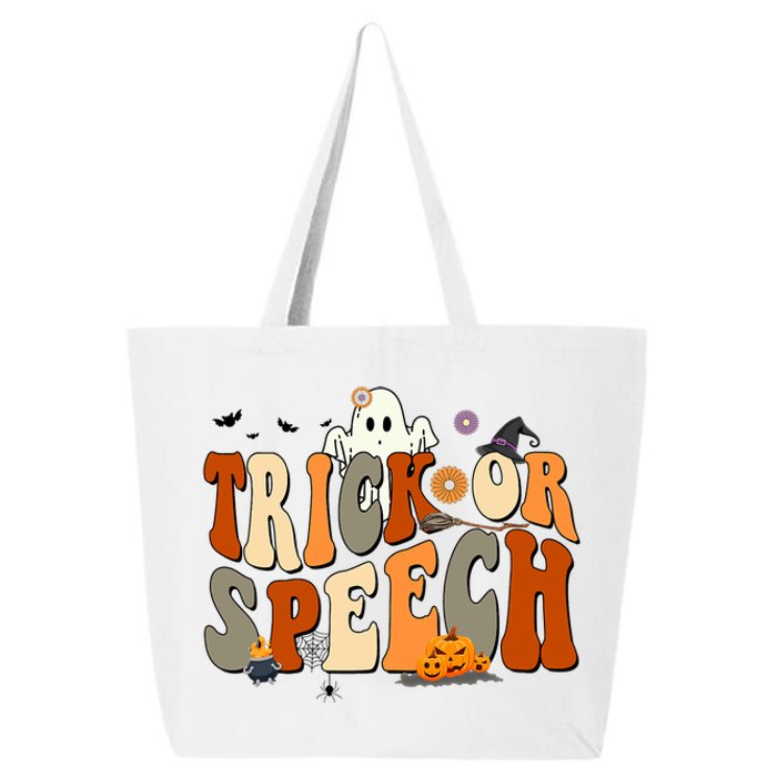 Trick Or Speech Speech Language Pathologist Halloween 25L Jumbo Tote