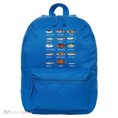 Types Of Saltwater Fish Species Biology Fishing Lover 16 in Basic Backpack