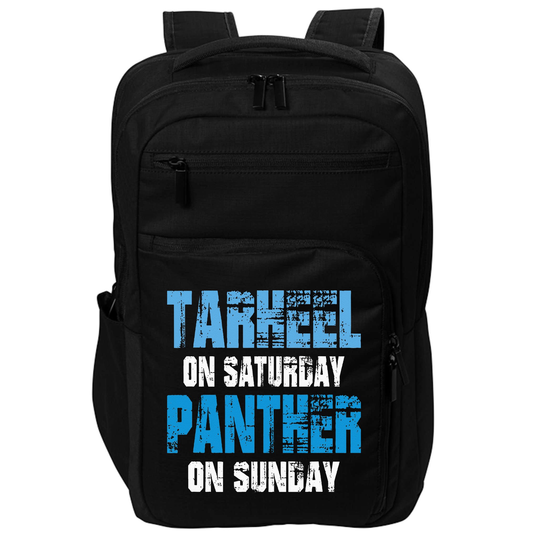 Tarheel on Saturday Panther on Sunday Tee Funny Sports Fans Impact Tech Backpack