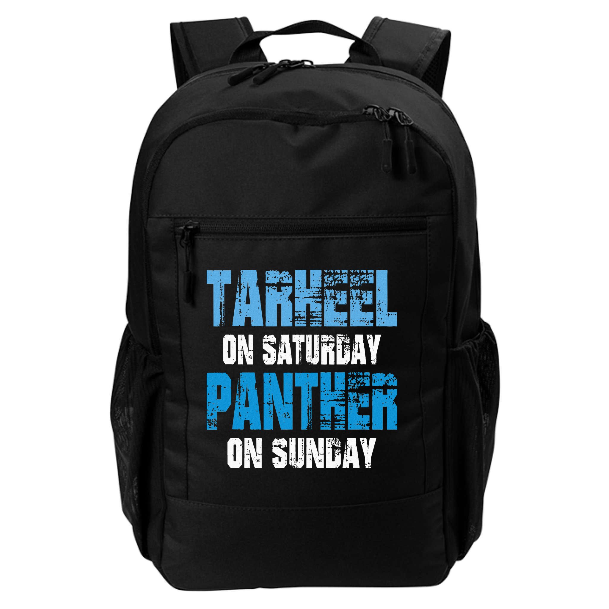 Tarheel on Saturday Panther on Sunday Tee Funny Sports Fans Backpack