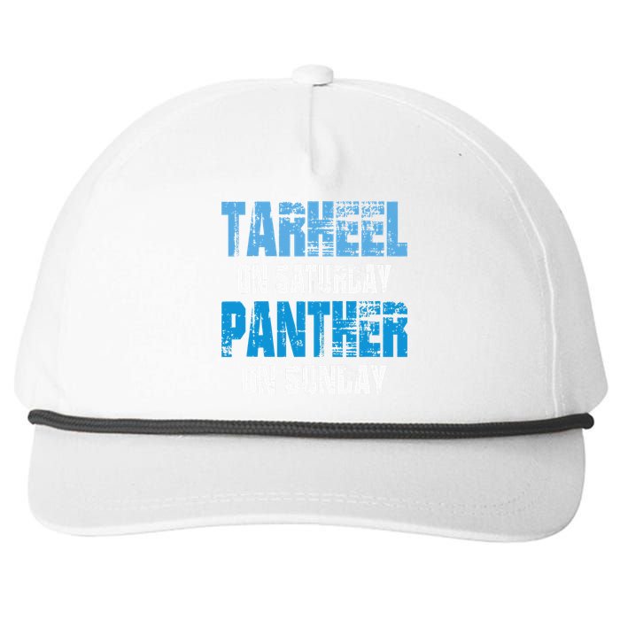 Tarheel on Saturday Panther on Sunday Tee Funny Sports Fans Snapback Five-Panel Rope Hat