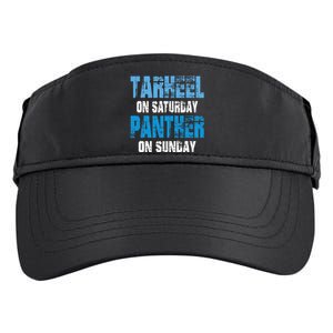 Tarheel on Saturday Panther on Sunday Tee Funny Sports Fans Adult Drive Performance Visor