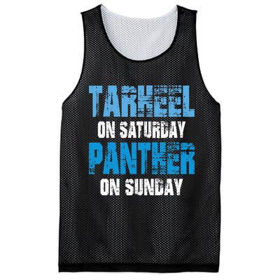 Tarheel on Saturday Panther on Sunday Tee Funny Sports Fans Mesh Reversible Basketball Jersey Tank