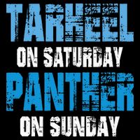 Tarheel on Saturday Panther on Sunday Tee Funny Sports Fans Premium T-Shirt