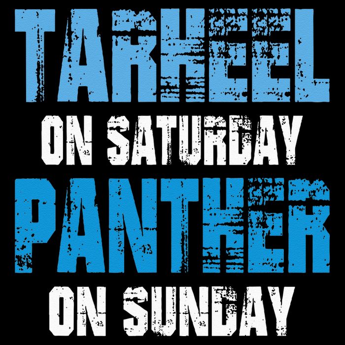 Tarheel on Saturday Panther on Sunday Tee Funny Sports Fans Premium T-Shirt
