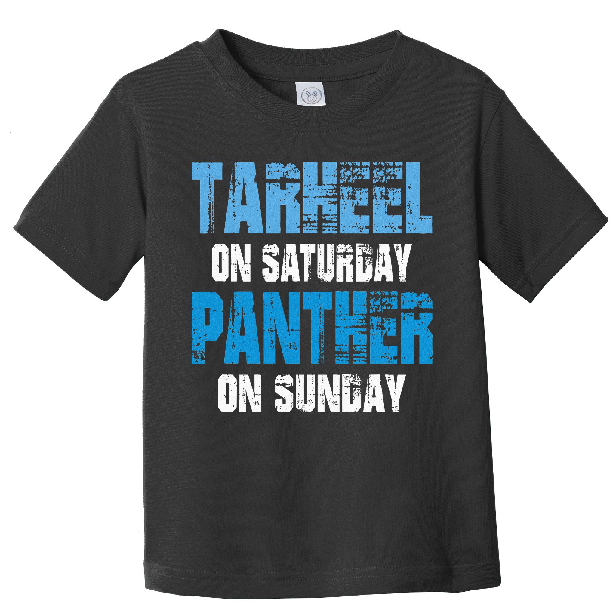 Tarheel on Saturday Panther on Sunday Tee Funny Sports Fans Toddler T-Shirt