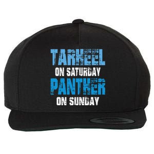 Tarheel on Saturday Panther on Sunday Tee Funny Sports Fans Wool Snapback Cap