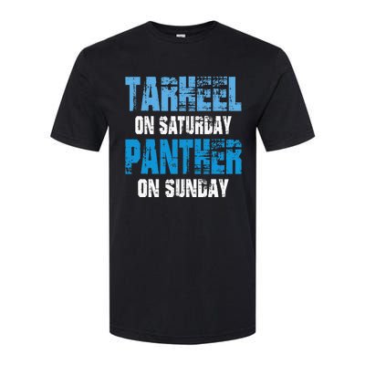 Tarheel on Saturday Panther on Sunday Tee Funny Sports Fans Softstyle® CVC T-Shirt