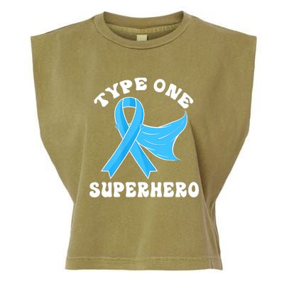 Type One Superhero Diabetes Awareness Diabetic Boys Girls Garment-Dyed Women's Muscle Tee