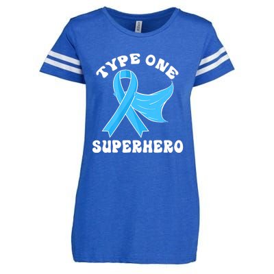 Type One Superhero Diabetes Awareness Diabetic Boys Girls Enza Ladies Jersey Football T-Shirt