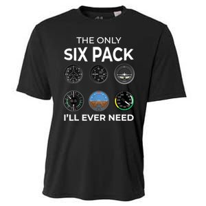 The Only Six Pack ILl Ever Need Pilot Aviation Aviator Cooling Performance Crew T-Shirt